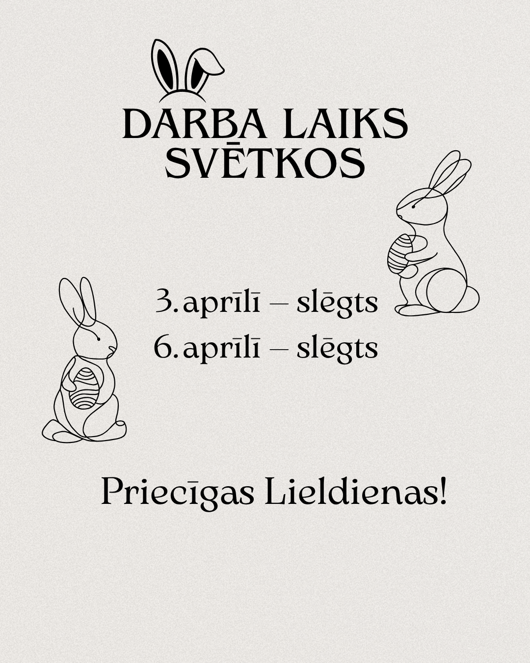 Priecīgas Lieldienas!